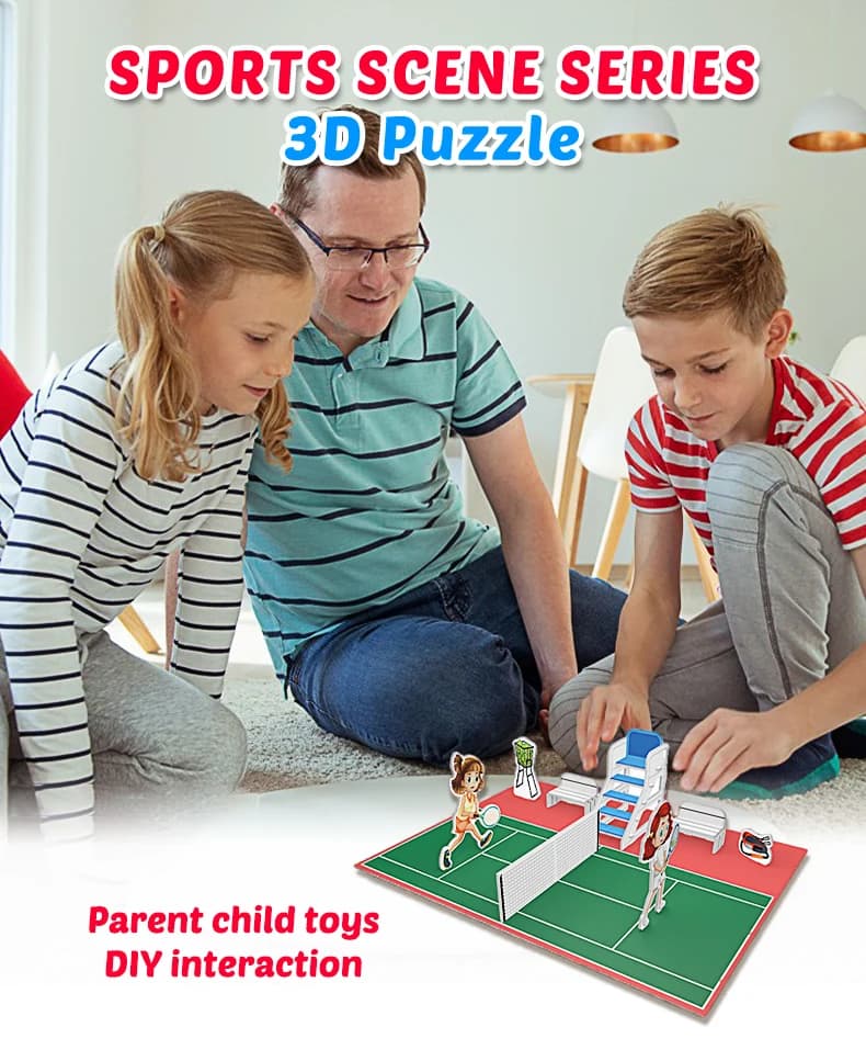Toy DIY Paper Children Best Jigsaw Puzzle Toy Swimming Tennis Sport Jigsaw Puzzle ZC-SM04 — original detail illustration