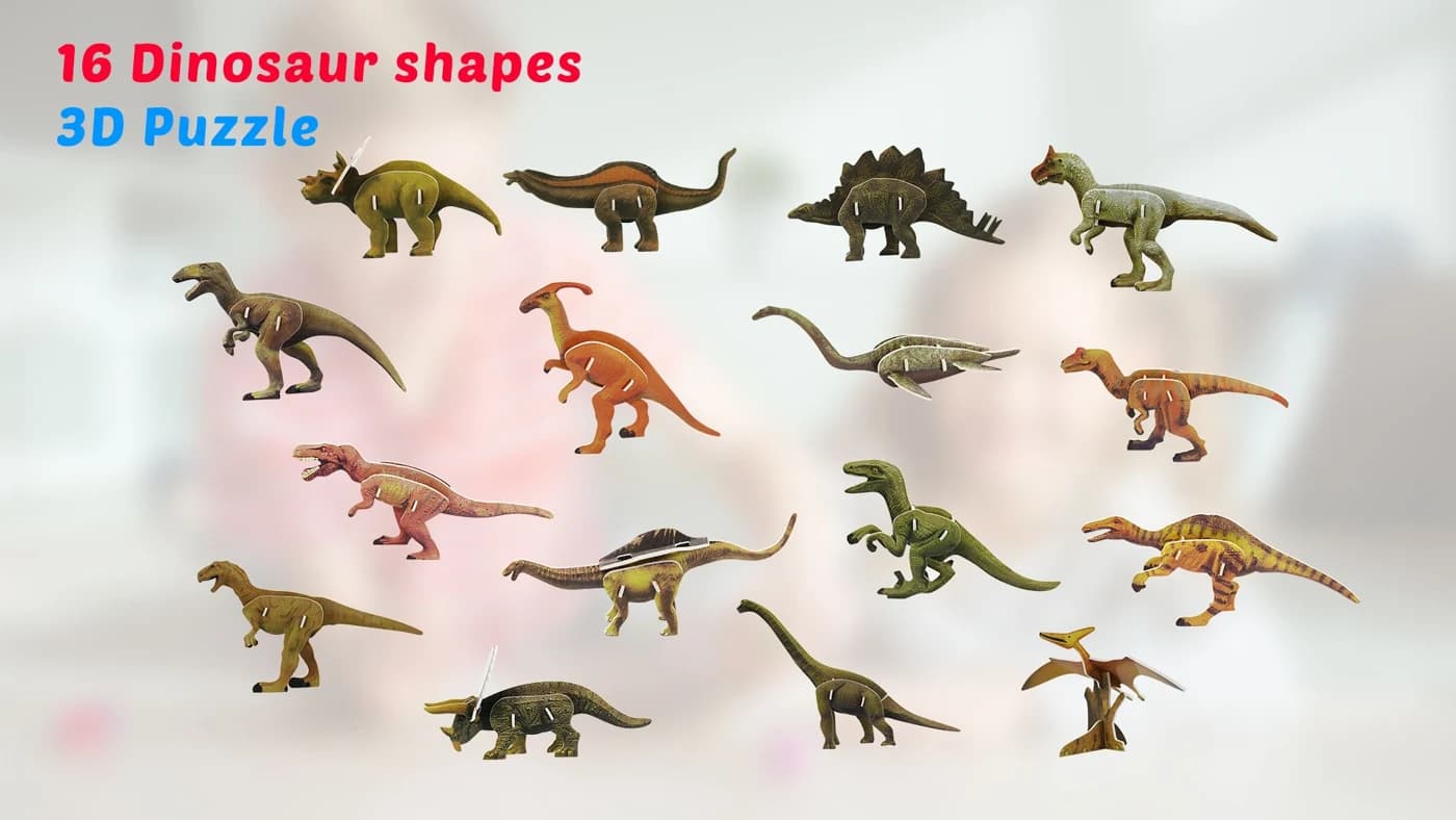 3D Assembly Pokemon dinosaurs series 3D foam Puzzles For Kids ZC-A003 — original detail illustration