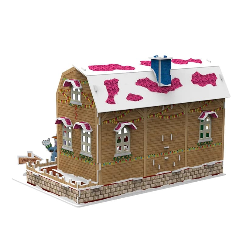 3D Assembly Christmas house scene Puzzles ZC-C009 — original catalogue image 1
