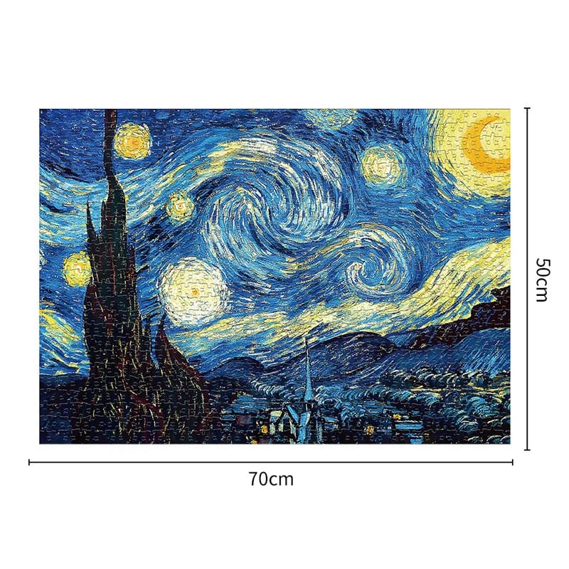 The Starry Night Artwork 1000 Piece Jigsaw Puzzle Game ZC-70001 — original catalogue image 1