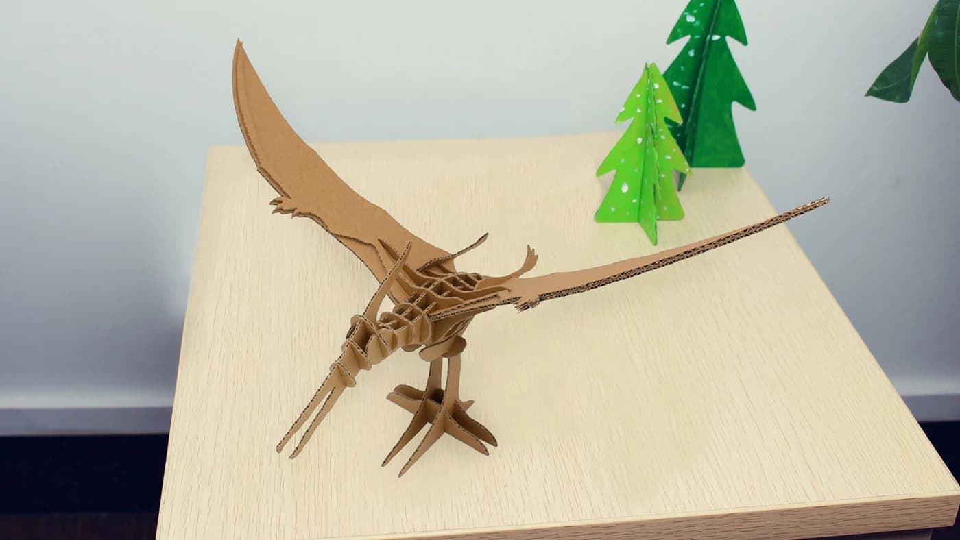 Pterosaur 3D Puzzle Paper Model For Home Desktop Decoration CS172 — original detail illustration
