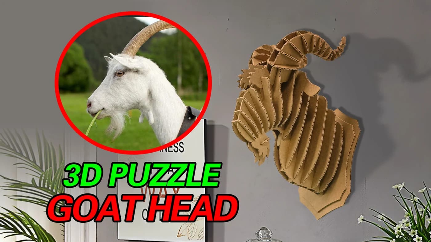 The Goat Head 3D Jigsaw Puzzle For Kids DIY Toys CS179 — original detail illustration