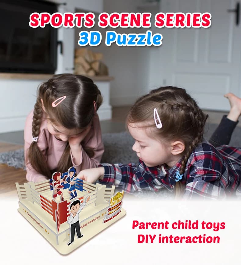 DIY Games Puzzle 3d Basketball Boxing Sport Jigsaw Puzzle ZC-SM03 — original detail illustration