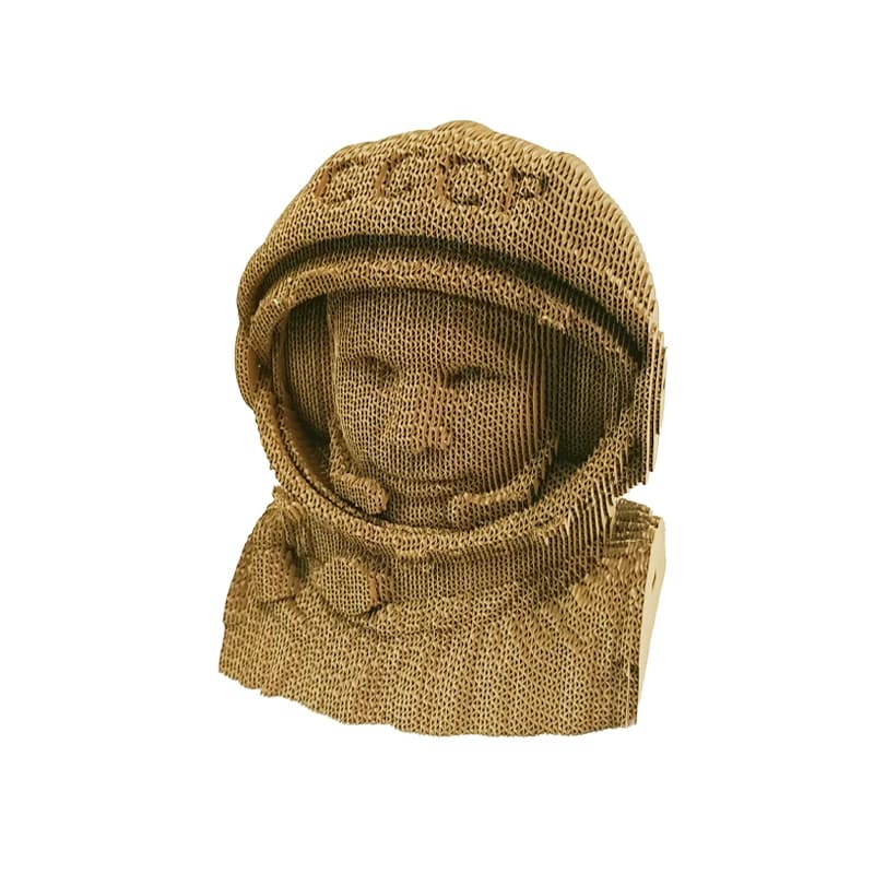 DIY Astronaut Head 3D Puzzle Corrugated Cardboard For Home Office Decoration ZCDC-RW02 — original catalogue image 1