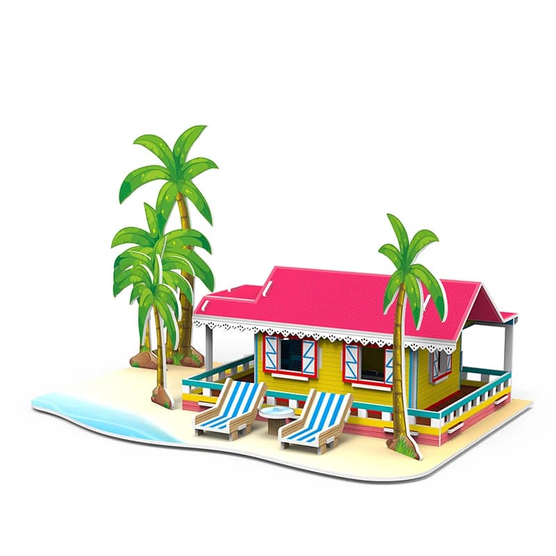 3D foam puzzle cabin in the seaside Model Toy Gift Puzzle Hand Work Assemble Game ZC-T002 — original catalogue image 1