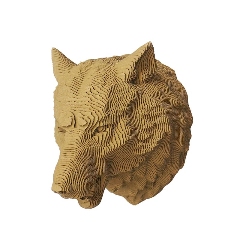 DIY Wolf Head 3D Puzzle Corrugated Cardboard For Home Office Decoration ZCDC-DW05-1 — original catalogue image 1