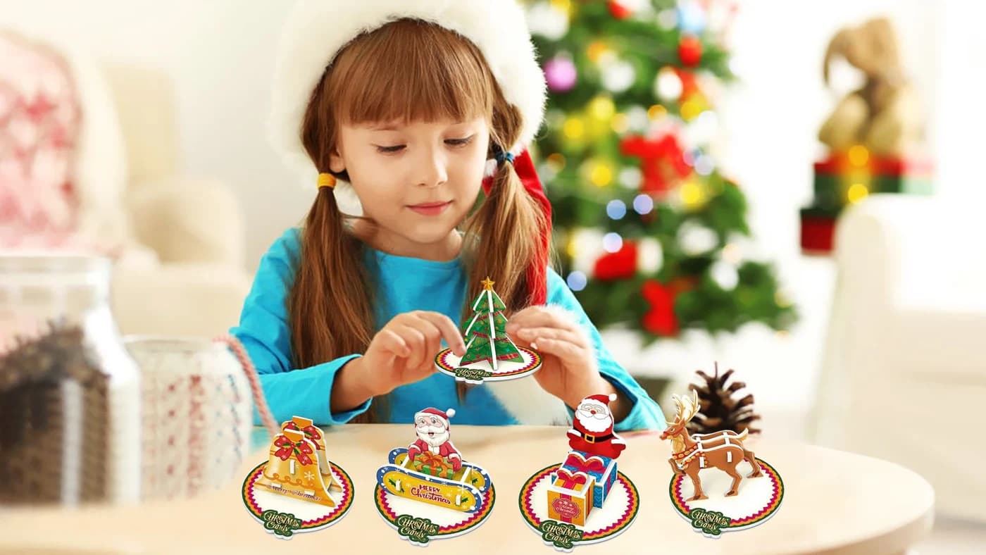 3D Assembly Small Christmas ornaments Puzzles For Kids food package free gifts ZC-C020 — original detail illustration