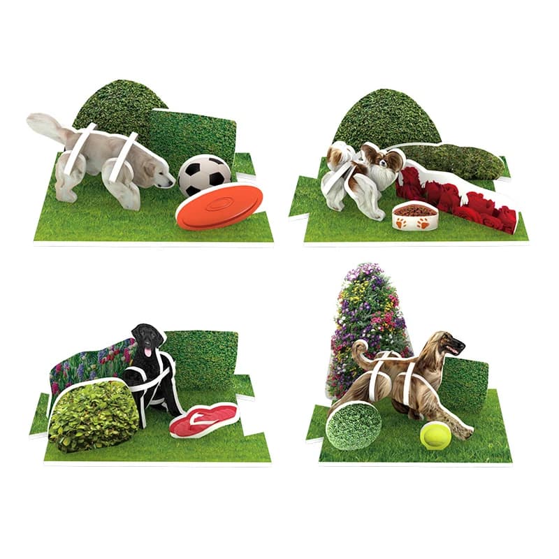 12 Designs Dog Park DIY 3D Puzzle Set Model Kit Toys for Kids ZC-A004 — original catalogue image 1