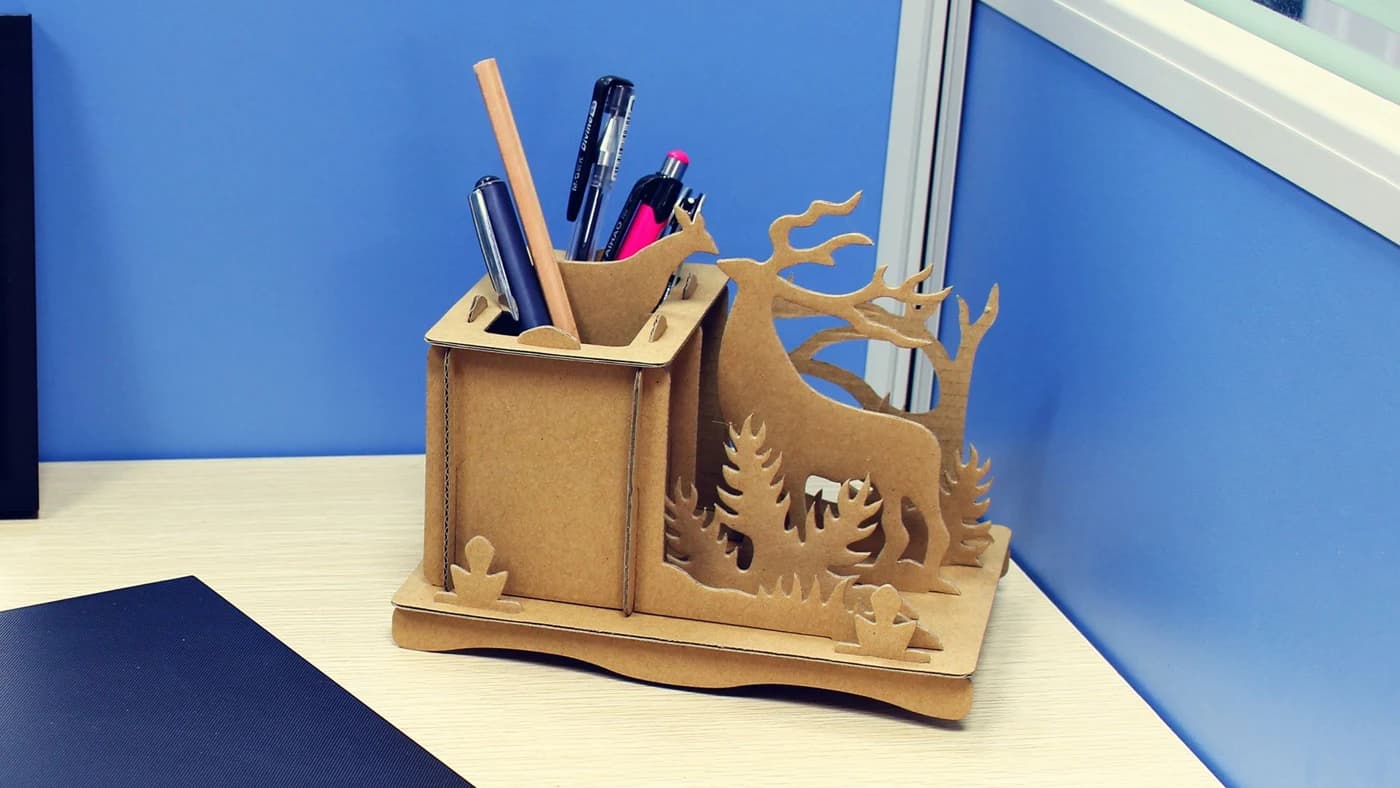Unique Design mommy and baby deer Shaped Pen holder 3D Puzzle CC221 — original detail illustration