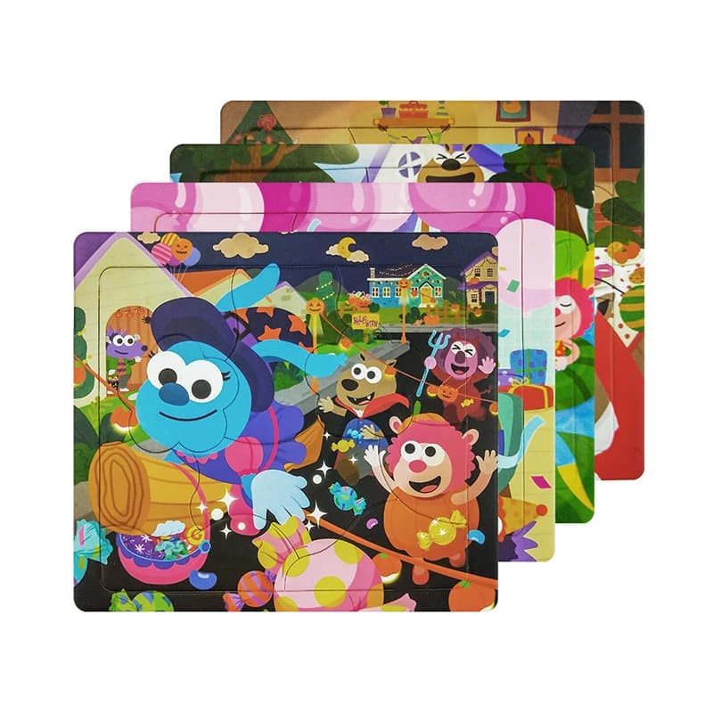 9 pieces ink with sequence number on back tray Jigsaw Puzzles for kids ZC-18001 — original catalogue image 1