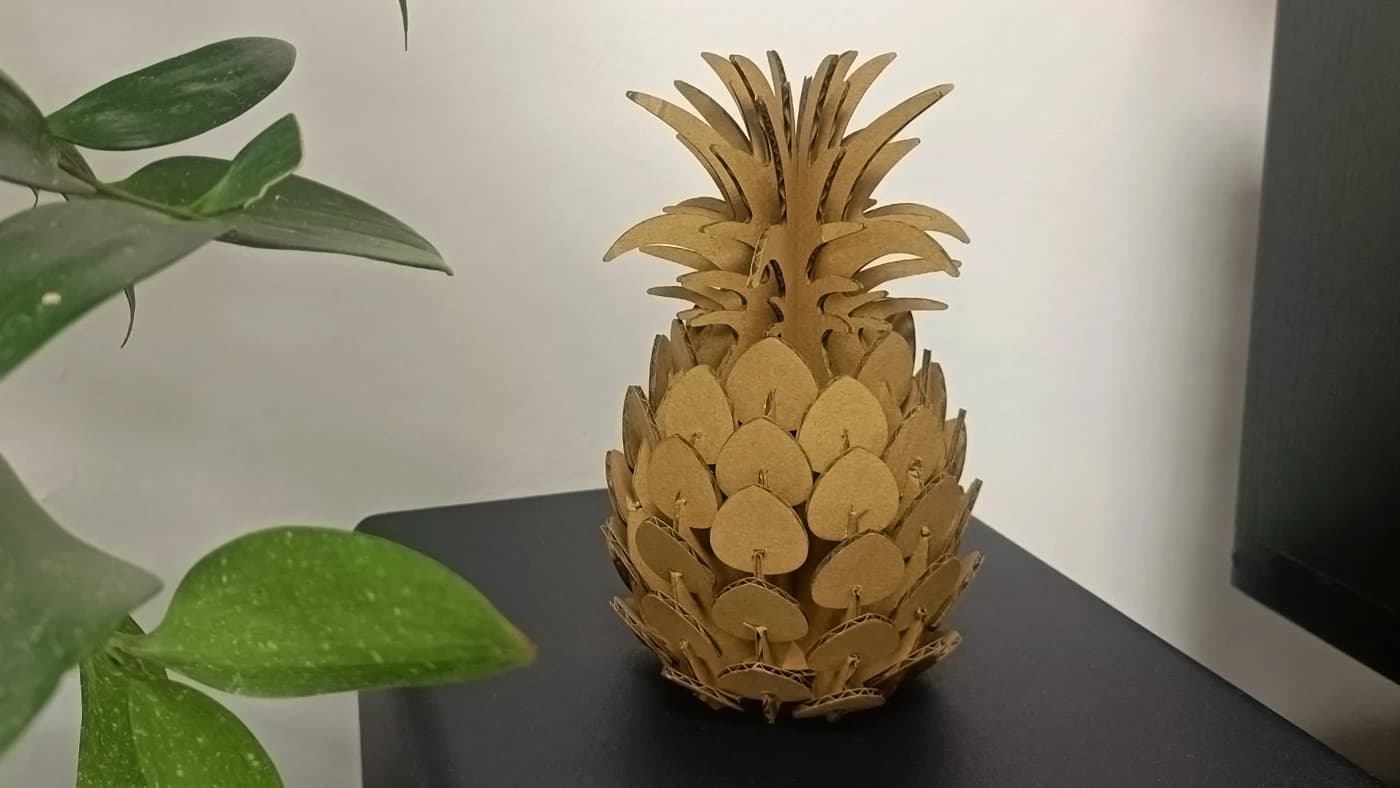 Hot selling pineapple design model DIY cardboard 3D puzzle CP111 — original detail illustration