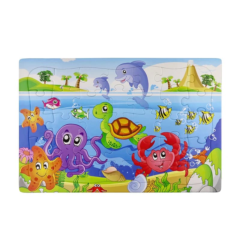 35 pieces puzzle gift for kids ink tray jigsaw puzzles with doodle on backside ZC-JS005 — original catalogue image 1