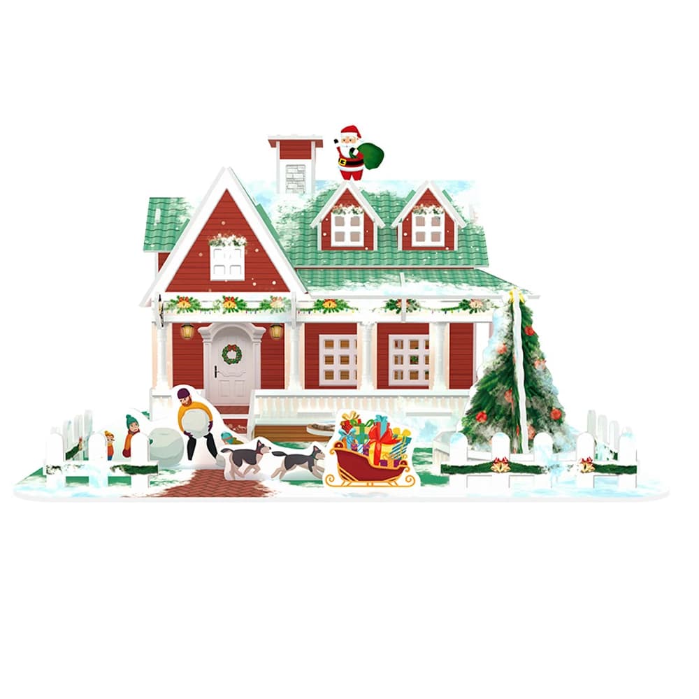 Christmas Gift for Kid Table Decor Decoration 3d Puzzle Patterns DIY ZC-C025B — original catalogue image 1
