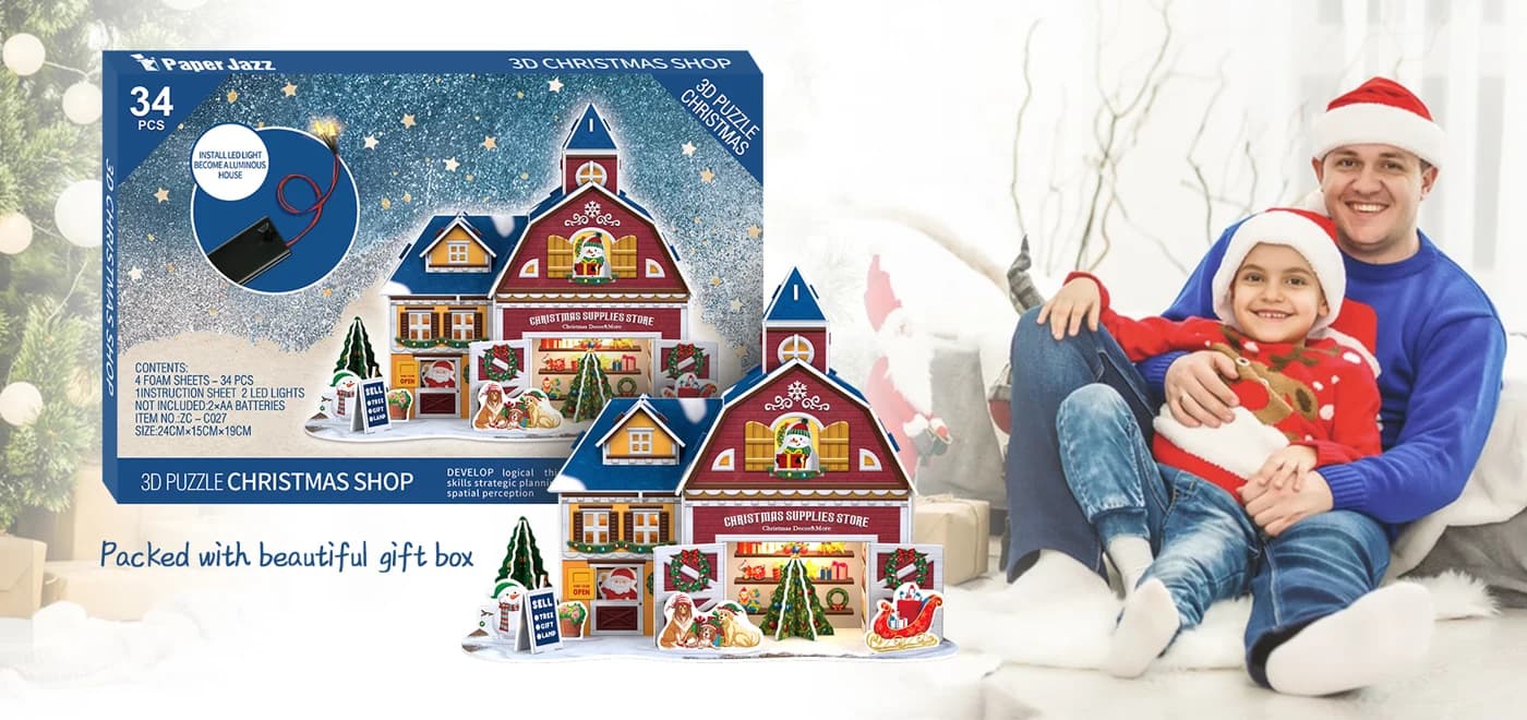 Christmas Store Kids DIY Christmas Gift 3d Foam Puzzle Toys ZC-C027 — original detail illustration