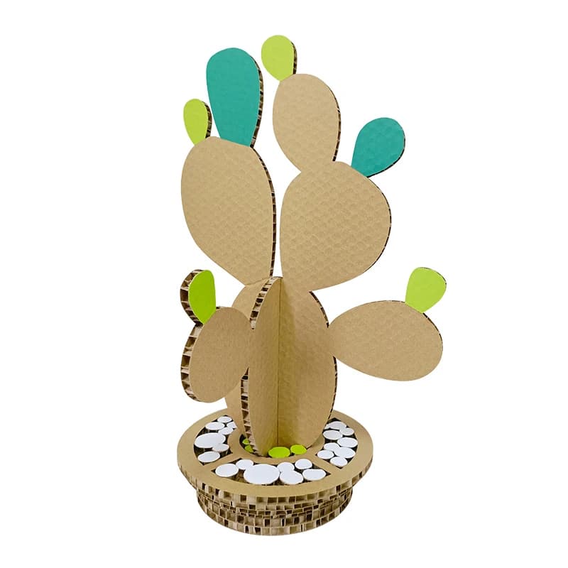 DIY The prickly pear cactus corrugated cardboard 3D Puzzle for home decoration CS169 — original catalogue image 1