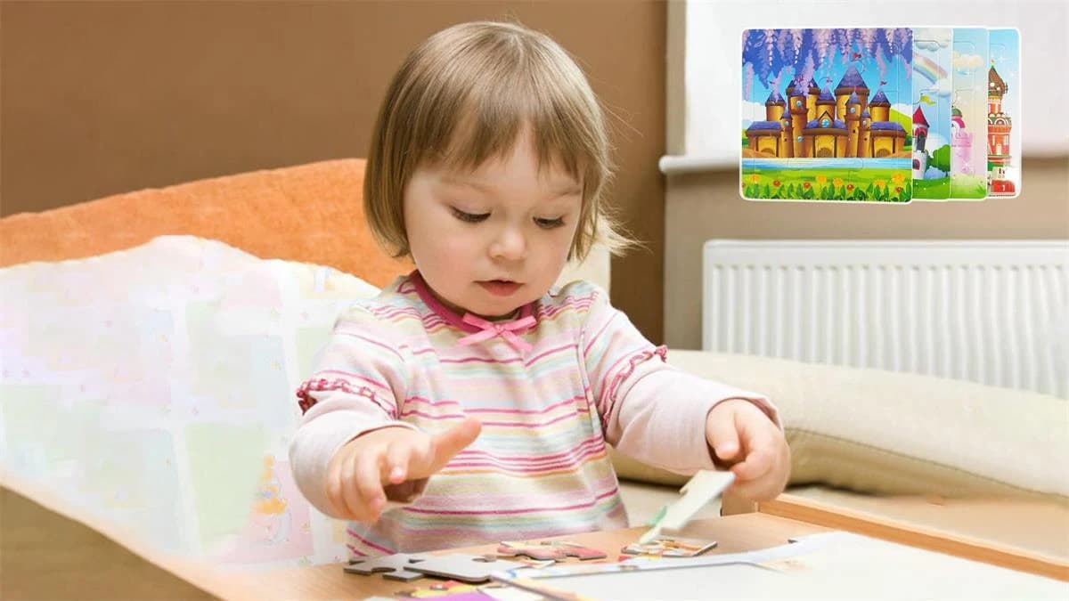 9 pieces ink with sequence number on back tray Jigsaw Puzzles for kids ZC-14001 — original detail illustration