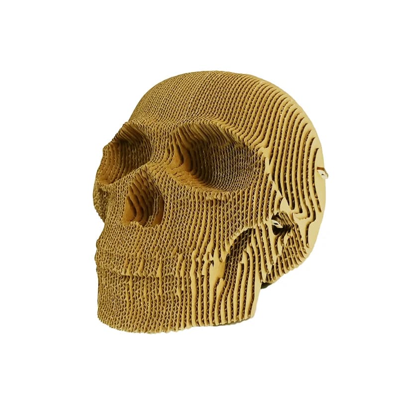 DIY Skull Head 3D Puzzle Corrugated Cardboard For Home Office Decoration ZCDC-SD05 — original catalogue image 1
