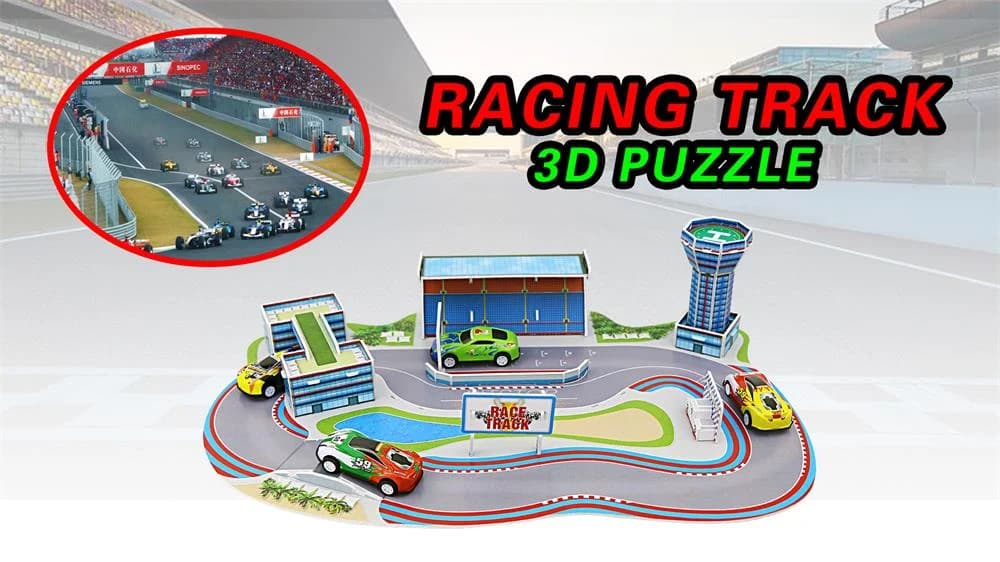 direct promotional 3d Foam Puzzle car racing track series ZC-T001 — original detail illustration