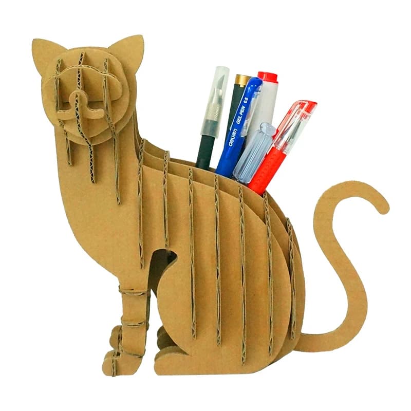 Unique Design Cat Shaped 3D Puzzle Box For Pen Storage CS159 — original catalogue image 1