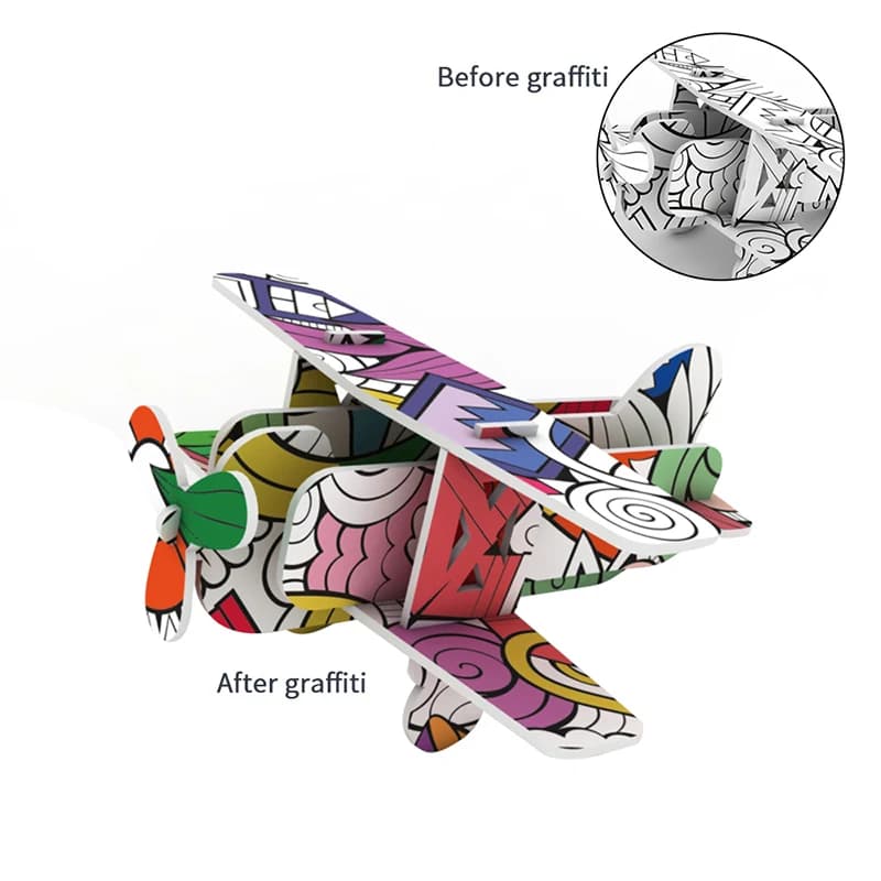Doodle art painting toys creative DIY paper model 3D puzzle for kids ZC-G001 — original catalogue image 1