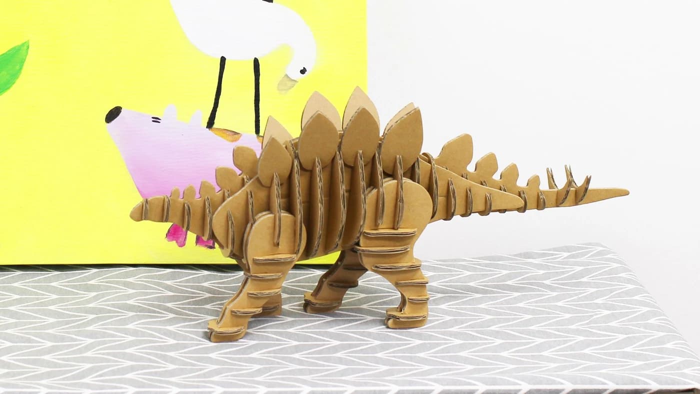 Unique Design stegosaurus Shaped 3D Puzzle CC423 — original detail illustration