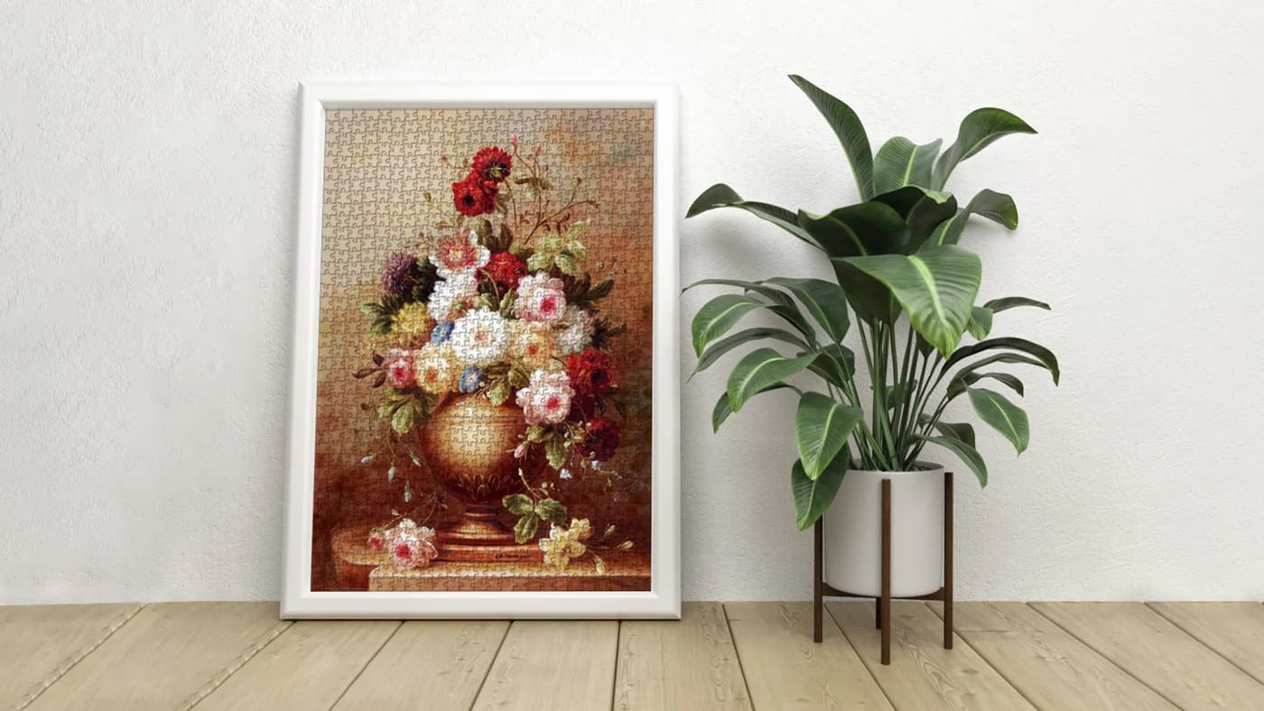 Custom paper mounted wood oil painting design for adults 1000 Pieces decompression wooden Jigsaw Puzzle ZC-W75002 — original detail illustration