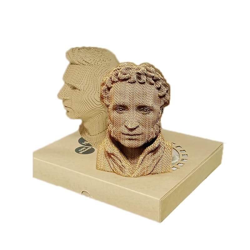 DIY Beethoven Head 3D Puzzle Corrugated Cardboard For Home Office Decoration ZCDC-RW01 — original catalogue image 1
