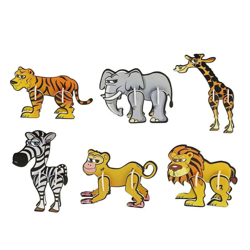 3D Assembly Small Cartoon Animal Puzzles For Kids Education Game ZC-A001 — original catalogue image 1