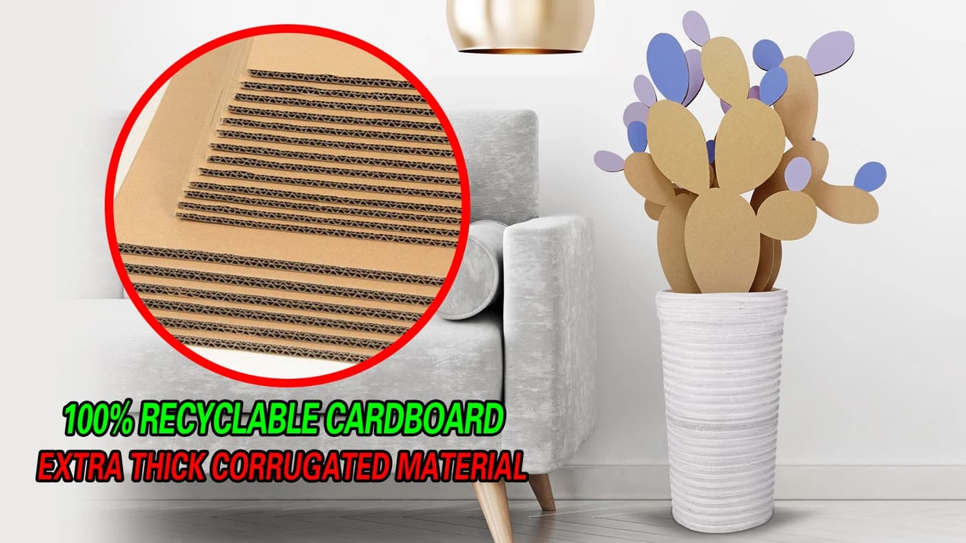 Cactus 3D corrugated cardboard Puzzle For Home Decoration CP117 — original detail illustration