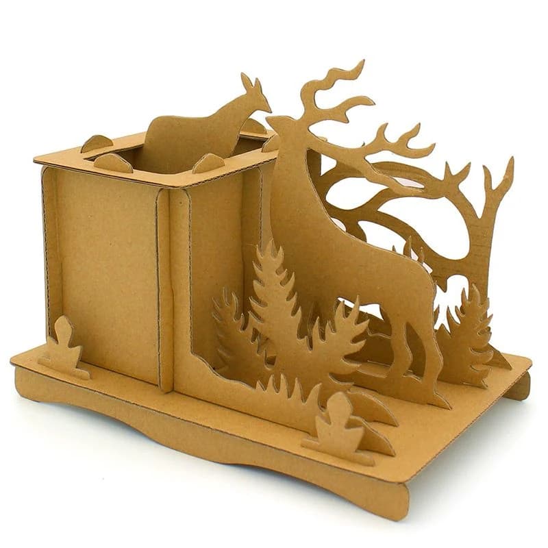 Unique Design mommy and baby deer Shaped Pen holder 3D Puzzle CC221 — original catalogue image 1