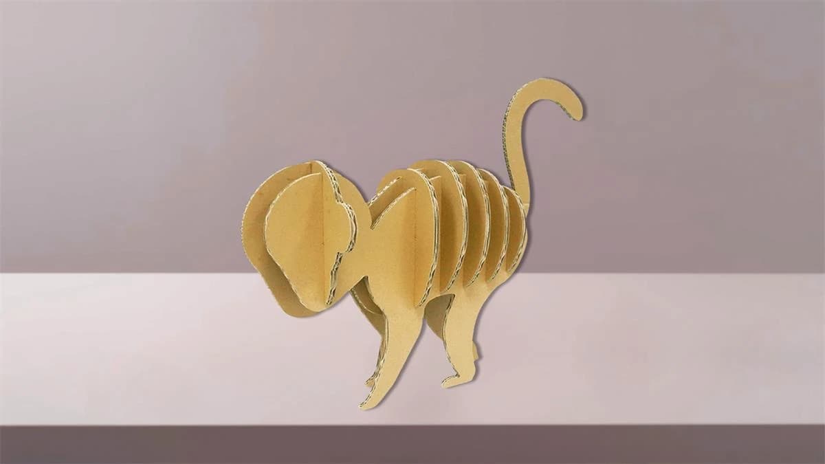DIY The Monkey corrugated cardboard 3D Puzzle for home decoration CS171 — original detail illustration