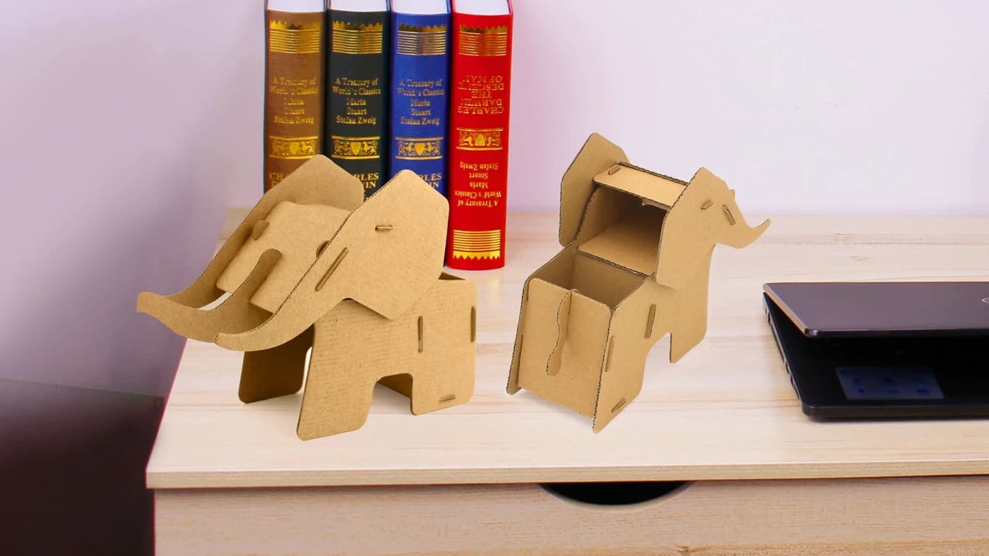Unique Design Elephant Shaped Pen holder 3D Puzzle CC124 — original detail illustration