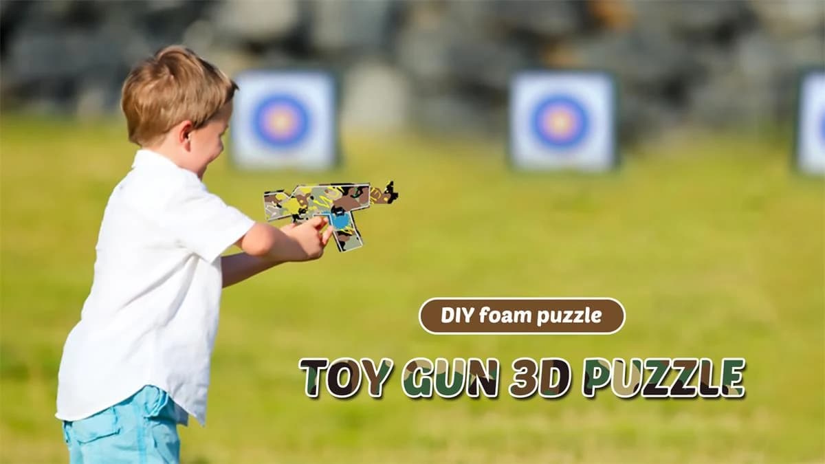 Hot selling DIY Toy Cosplay prop EPS foam 3d Puzzle Camouflage gun Series ZC-O001 — original detail illustration