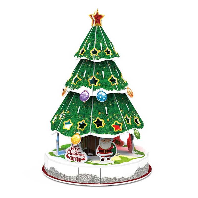 3D Assembly Christmas tree Puzzles with flashing light ZC-C006 — original catalogue image 1