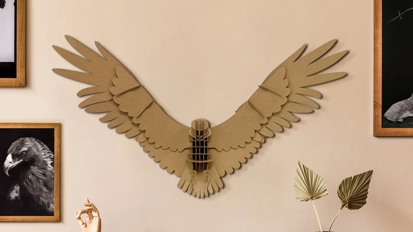 The Flying Eagle 3D Cardboard Puzzle Wall Decoration CS176 — original detail illustration