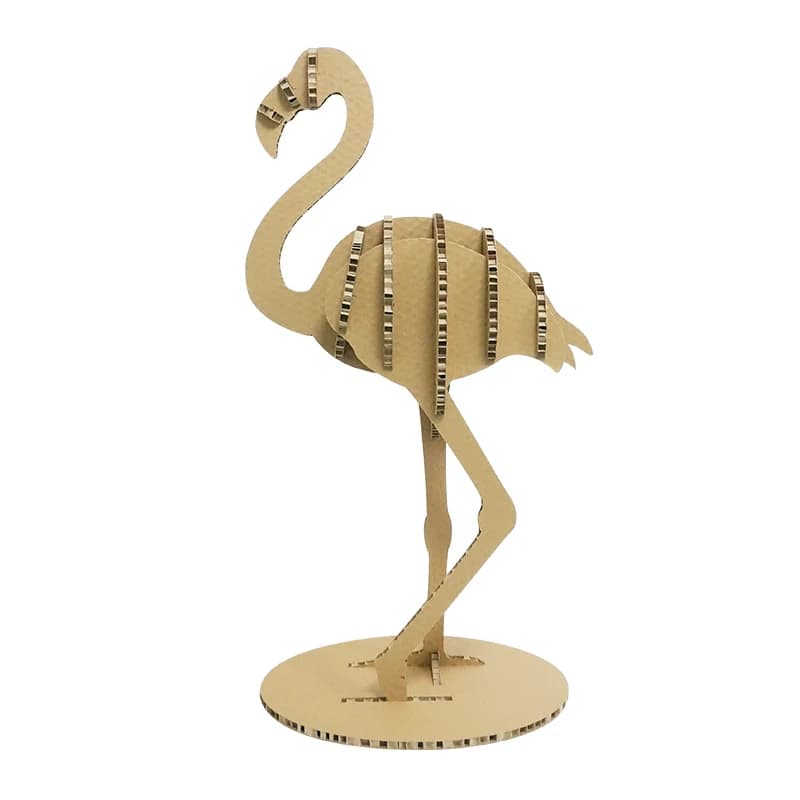 DIY The Flamingo corrugated cardboard 3D Puzzle for home decoration CS168 — original catalogue image 1