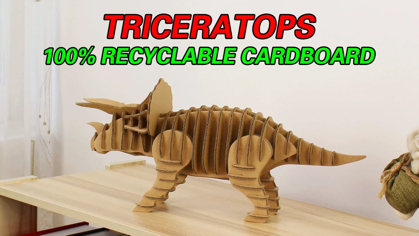 Triceratops Dinosaur Diy Assemble Puzzle Toy CC142 — original detail illustration