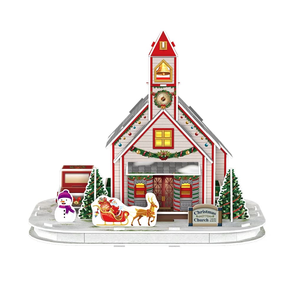 Christmas Crafts for Kids 3D Puzzles Paper House Model ZC-C026 — original catalogue image 1