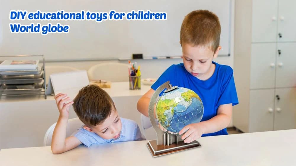 Globe DIY 3D Puzzle Set Model Kit Toys for Kids ZCB468-1 — original detail illustration