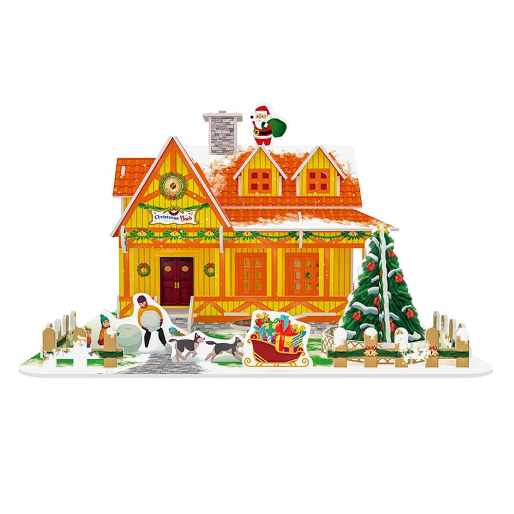 DIY 3d Cardboard Puzzle Snow House Christmas Decoration ZC-C025A — original catalogue image 1