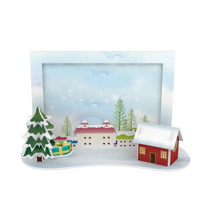 3D Assembly Puzzles Snowy Christmas theme frame ZC-C012 — original catalogue image 1