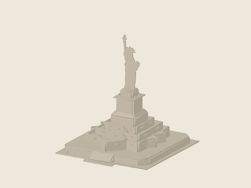 Statue of Liberty supplier model render
