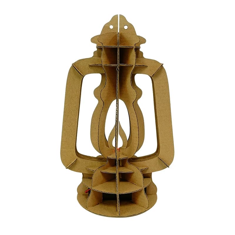 kerosene lamp model DIY cardboard 3D puzzle with led light CL142 — original catalogue image 1