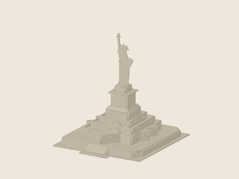 Statue of Liberty model render